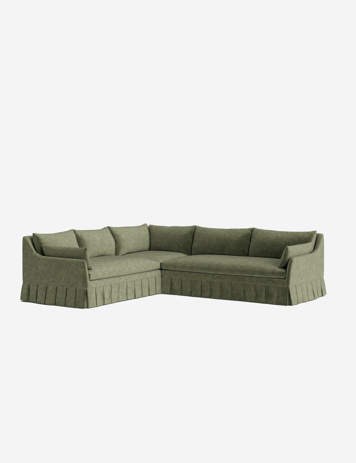 Portola Luxe Depth Pleated Corner Sectional Sofa