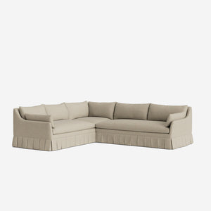 Portola Luxe Depth Pleated Corner Sectional Sofa