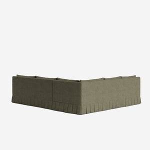 Portola Luxe Depth Pleated Corner Sectional Sofa