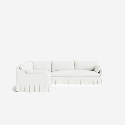 Portola Luxe Depth Pleated Corner Sectional Sofa