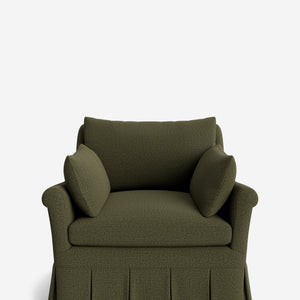Portola Rolled Arm Luxe Depth Pleated Chair