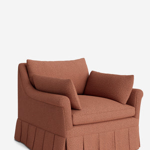 Portola Rolled Arm Luxe Depth Pleated Chair