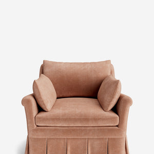Portola Rolled Arm Luxe Depth Pleated Chair