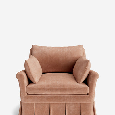 Portola Rolled Arm Luxe Depth Pleated Chair