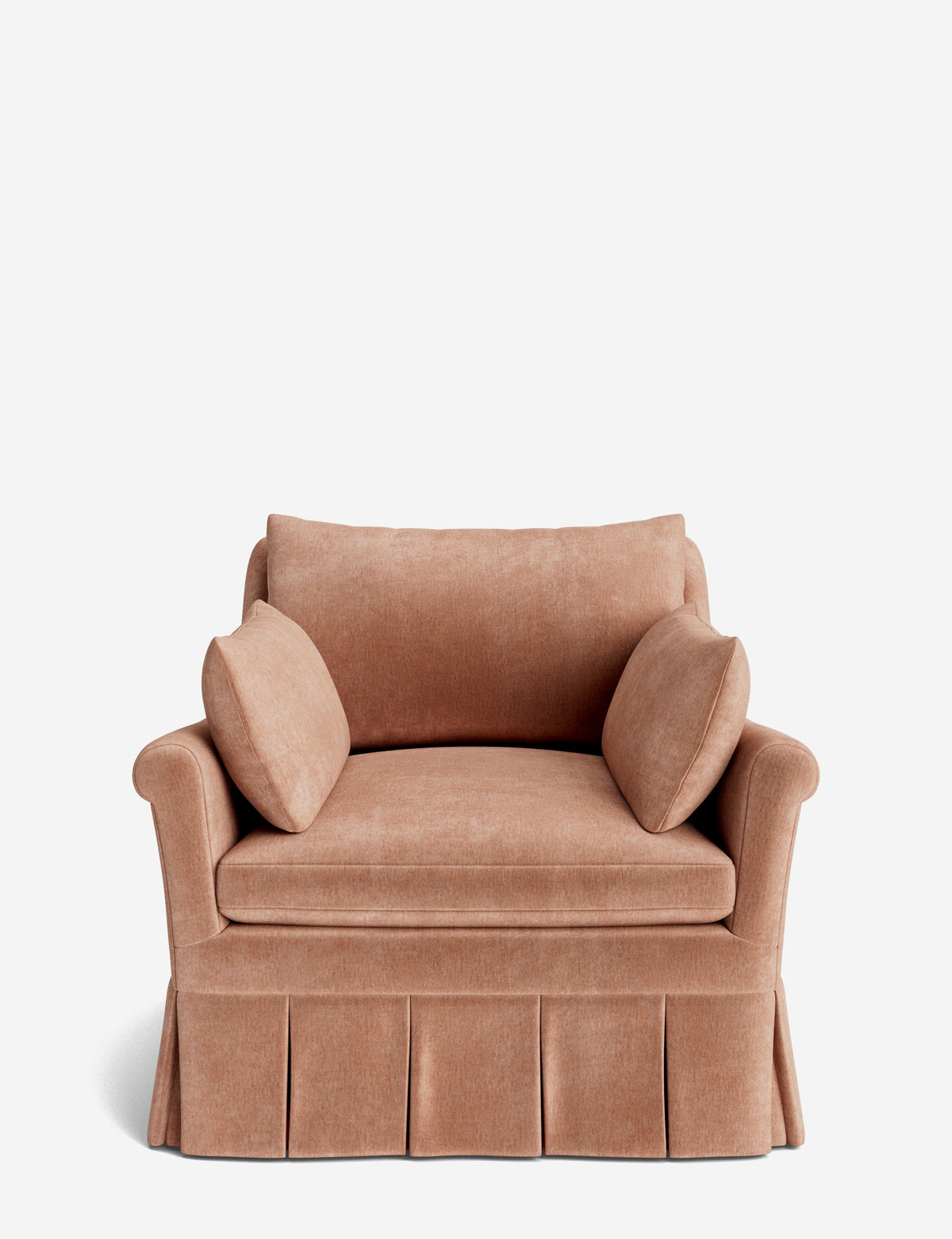 Portola Rolled Arm Luxe Depth Pleated Chair