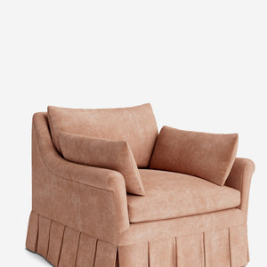 Portola Rolled Arm Luxe Depth Pleated Chair