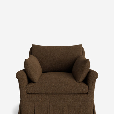 Portola Rolled Arm Luxe Depth Pleated Chair