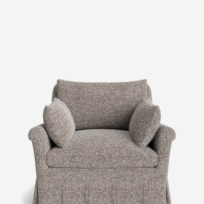 Portola Rolled Arm Luxe Depth Pleated Chair