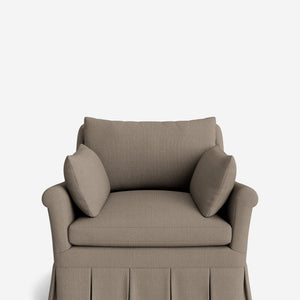 Portola Rolled Arm Luxe Depth Pleated Chair