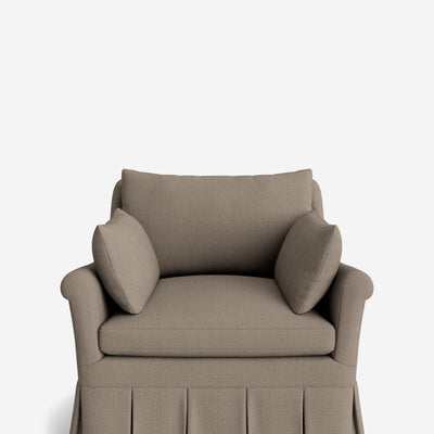 Portola Rolled Arm Luxe Depth Pleated Chair