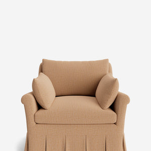 Portola Rolled Arm Luxe Depth Pleated Chair