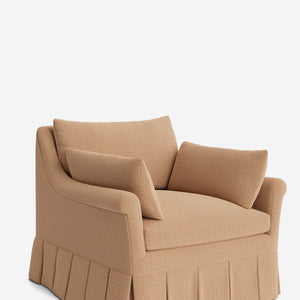 Portola Rolled Arm Luxe Depth Pleated Chair