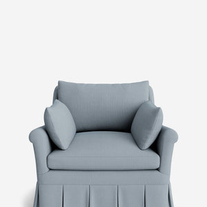 Portola Rolled Arm Luxe Depth Pleated Chair