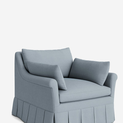 Portola Rolled Arm Luxe Depth Pleated Chair