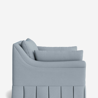 Portola Rolled Arm Luxe Depth Pleated Chair