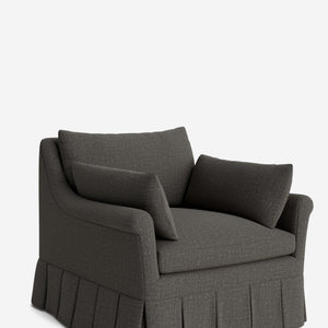 Portola Rolled Arm Luxe Depth Pleated Chair