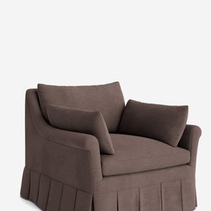 Portola Rolled Arm Luxe Depth Pleated Chair
