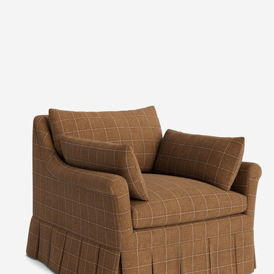 Portola Rolled Arm Luxe Depth Pleated Chair