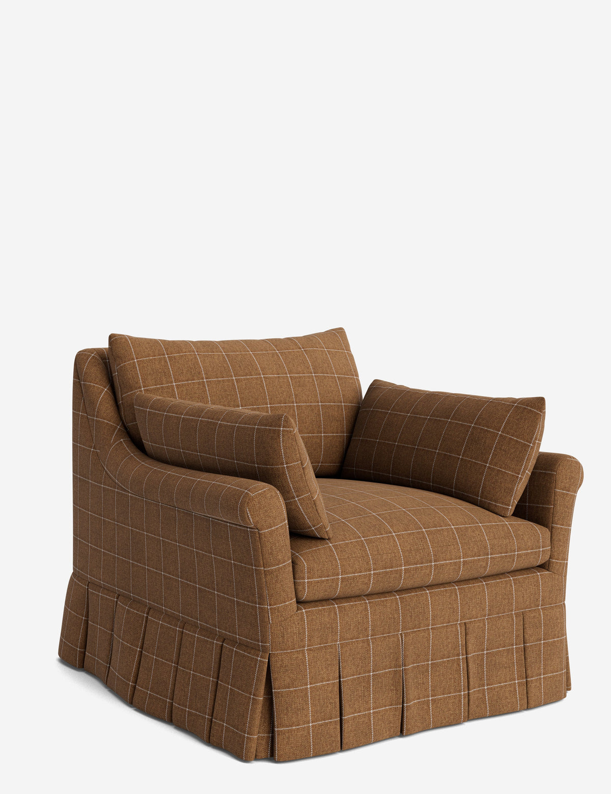 Portola Rolled Arm Luxe Depth Pleated Chair
