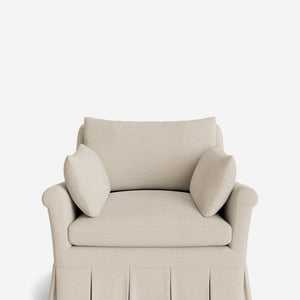 Portola Rolled Arm Luxe Depth Pleated Chair