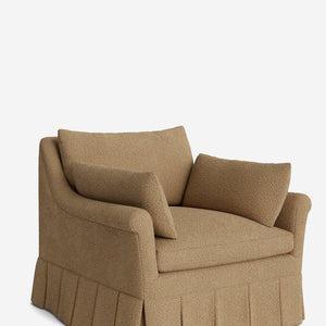 Portola Rolled Arm Luxe Depth Pleated Chair