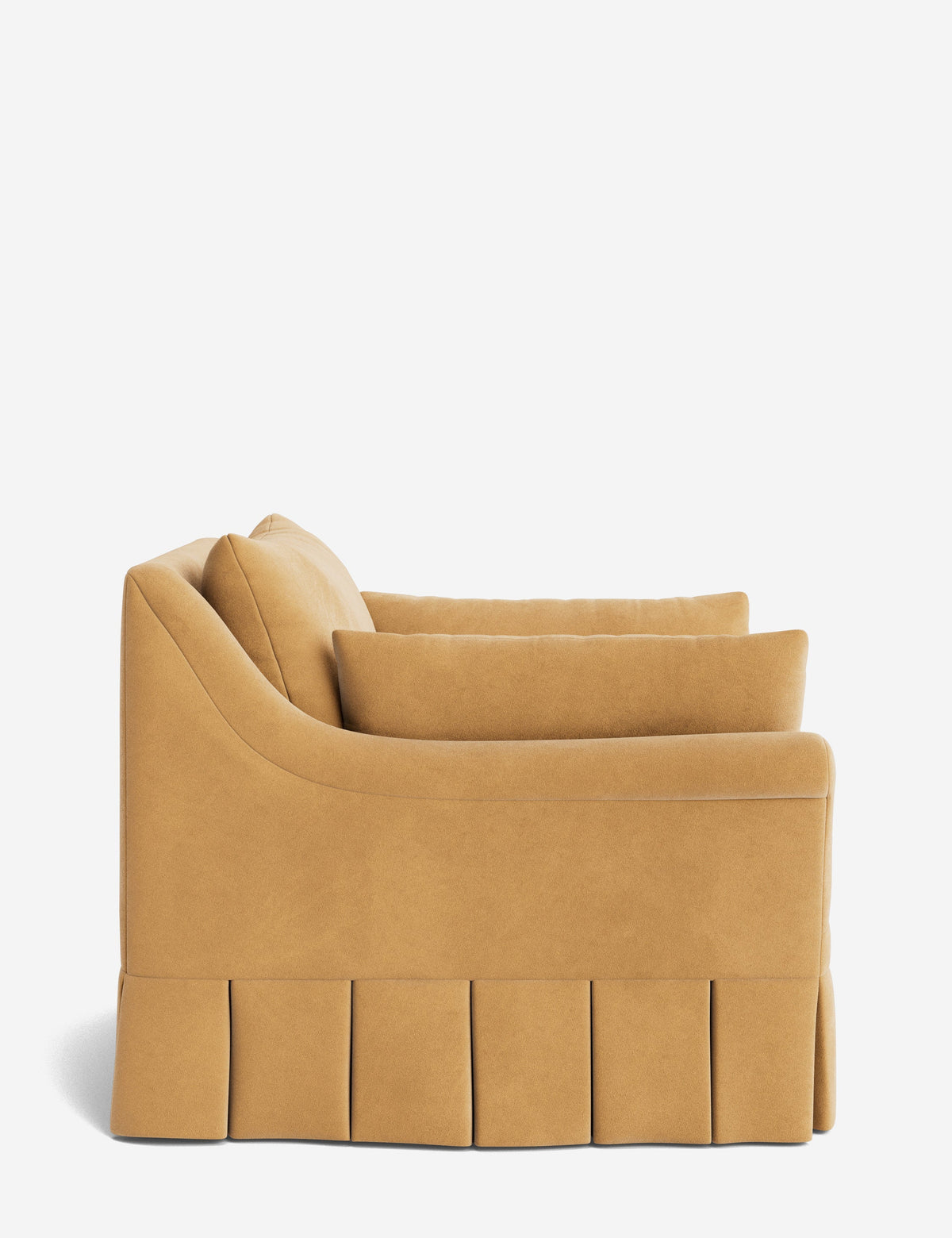 Portola Rolled Arm Luxe Depth Pleated Chair