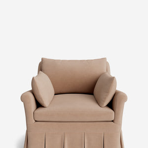 Portola Rolled Arm Luxe Depth Pleated Chair