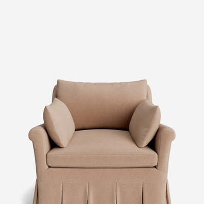 Portola Rolled Arm Luxe Depth Pleated Chair