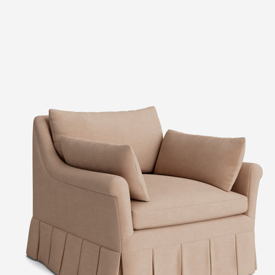 Portola Rolled Arm Luxe Depth Pleated Chair