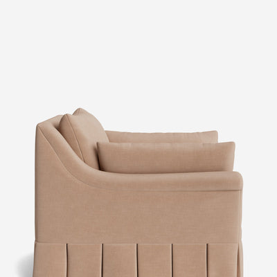 Portola Rolled Arm Luxe Depth Pleated Chair