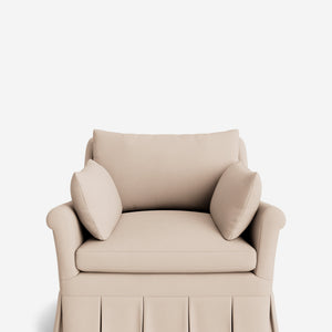 Portola Rolled Arm Luxe Depth Pleated Chair