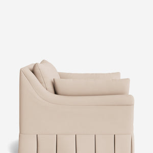 Portola Rolled Arm Luxe Depth Pleated Chair