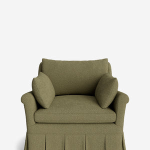 Portola Rolled Arm Luxe Depth Pleated Chair
