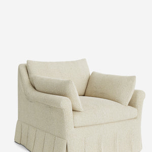 Portola Rolled Arm Luxe Depth Pleated Chair