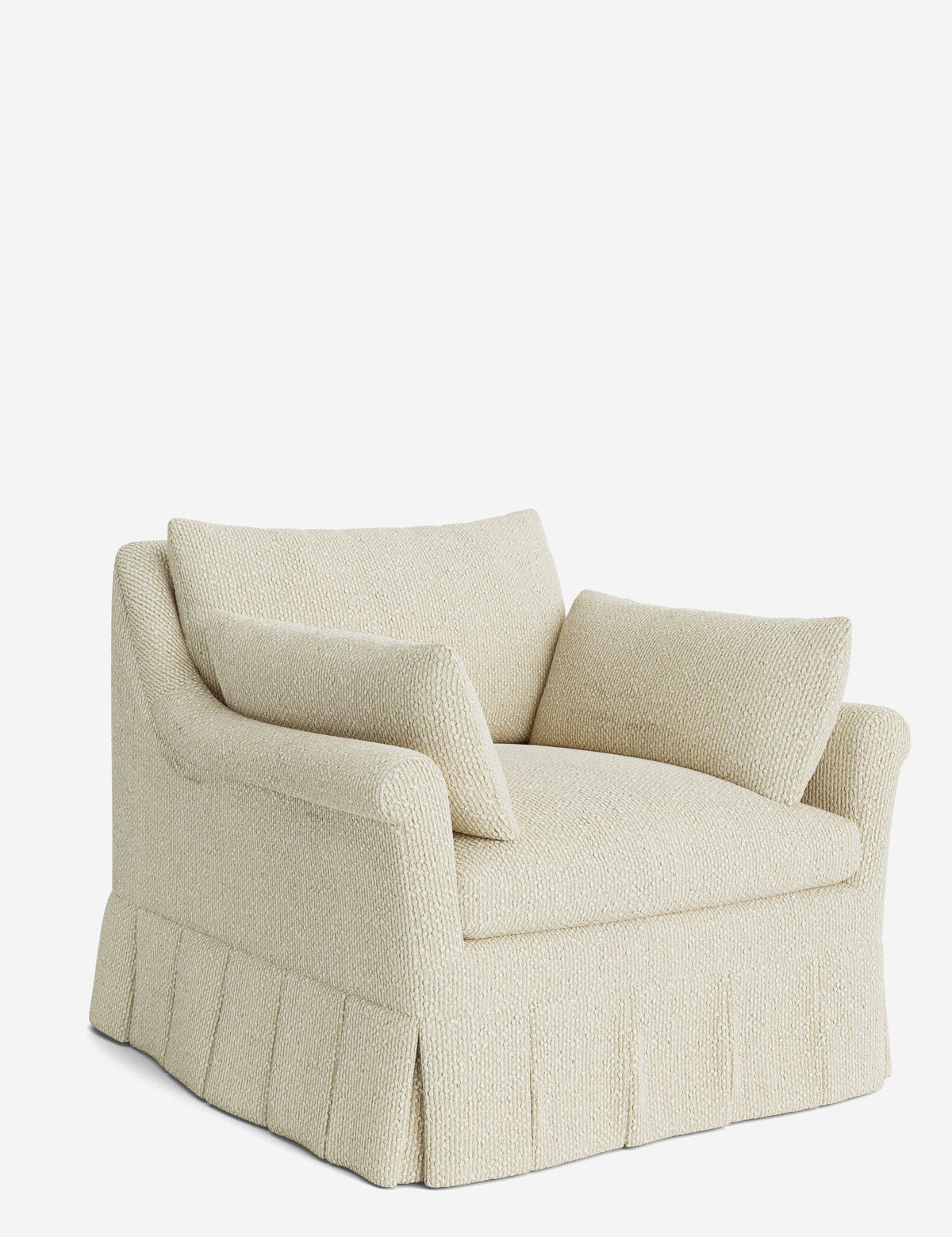 Portola Rolled Arm Luxe Depth Pleated Chair