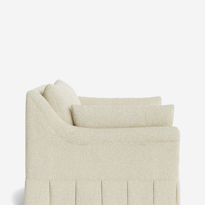 Portola Rolled Arm Luxe Depth Pleated Chair