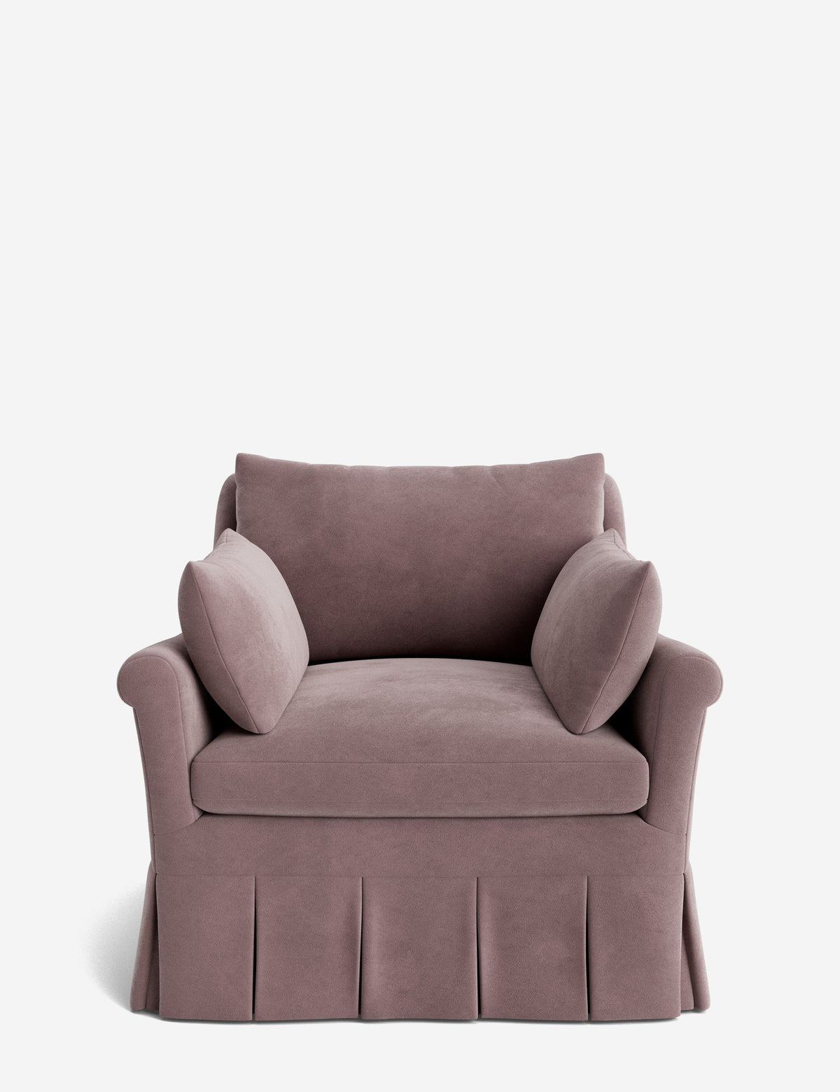 Portola Rolled Arm Luxe Depth Pleated Chair