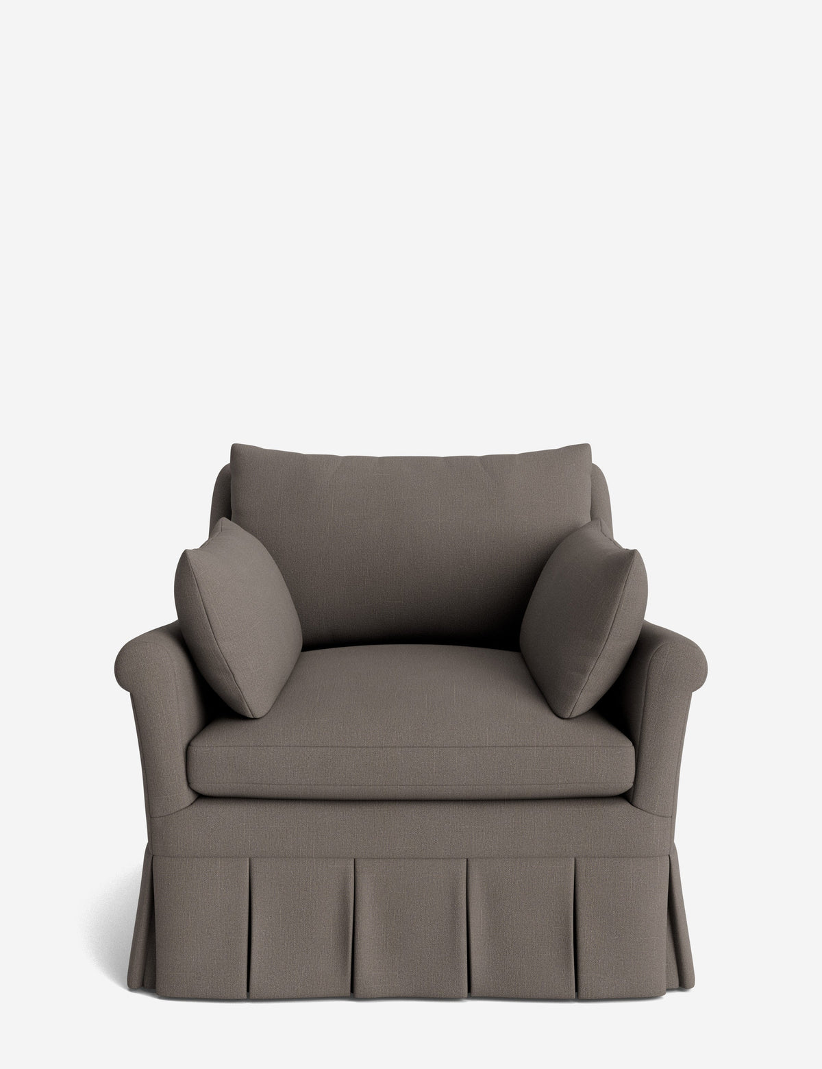 Portola Rolled Arm Luxe Depth Pleated Chair