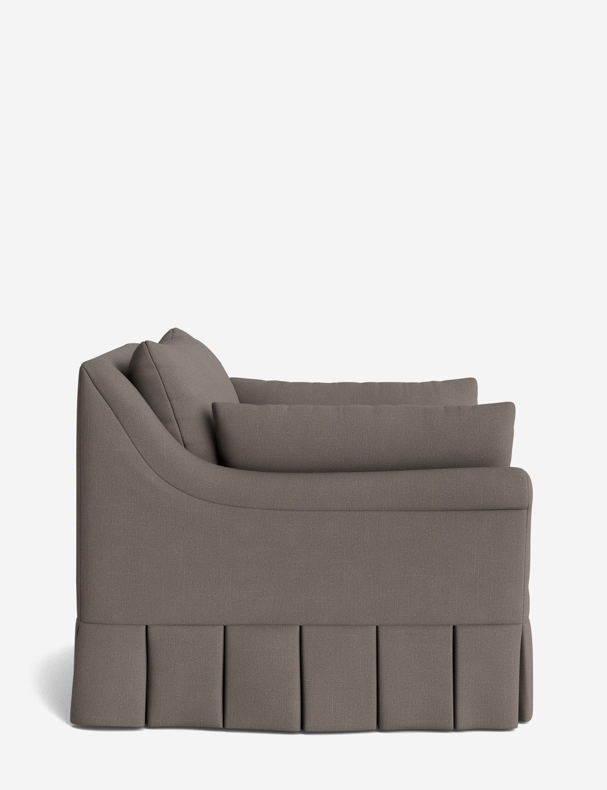 Portola Rolled Arm Luxe Depth Pleated Chair
