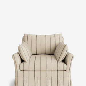 Portola Rolled Arm Luxe Depth Pleated Chair