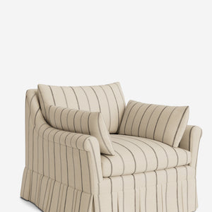 Portola Rolled Arm Luxe Depth Pleated Chair