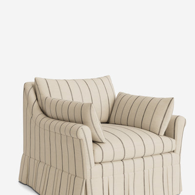Portola Rolled Arm Luxe Depth Pleated Chair