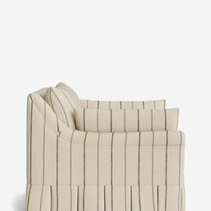 Portola Rolled Arm Luxe Depth Pleated Chair