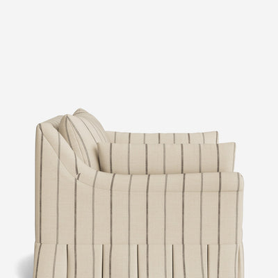 Portola Rolled Arm Luxe Depth Pleated Chair