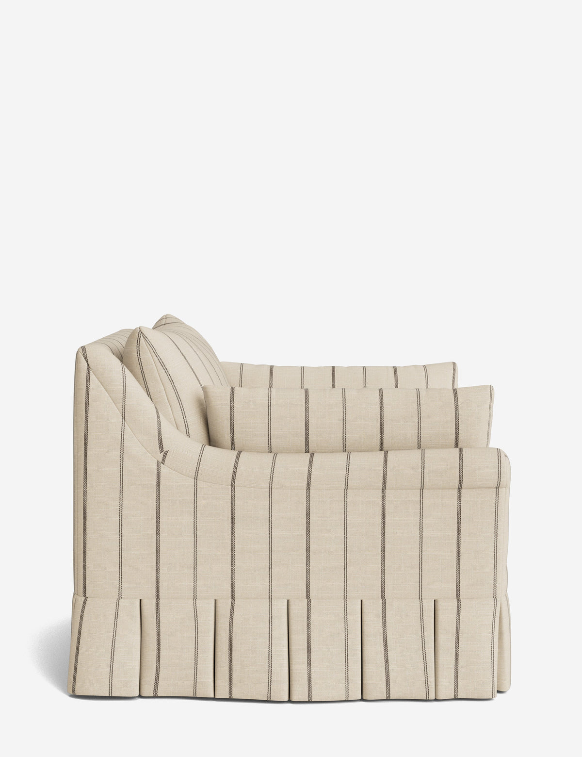 Portola Rolled Arm Luxe Depth Pleated Chair