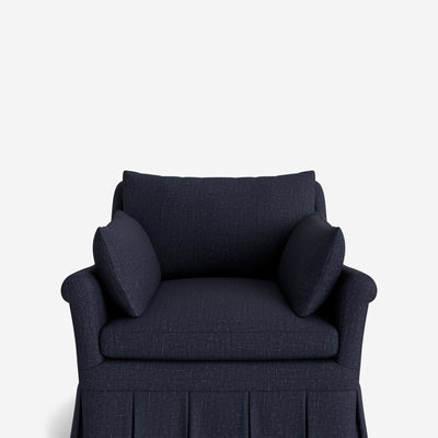 Portola Rolled Arm Luxe Depth Pleated Chair