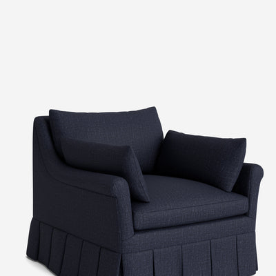 Portola Rolled Arm Luxe Depth Pleated Chair