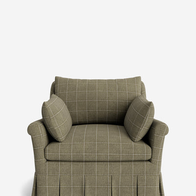 Portola Rolled Arm Luxe Depth Pleated Chair