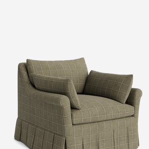 Portola Rolled Arm Luxe Depth Pleated Chair