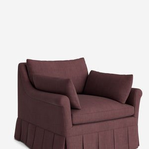 Portola Rolled Arm Luxe Depth Pleated Chair